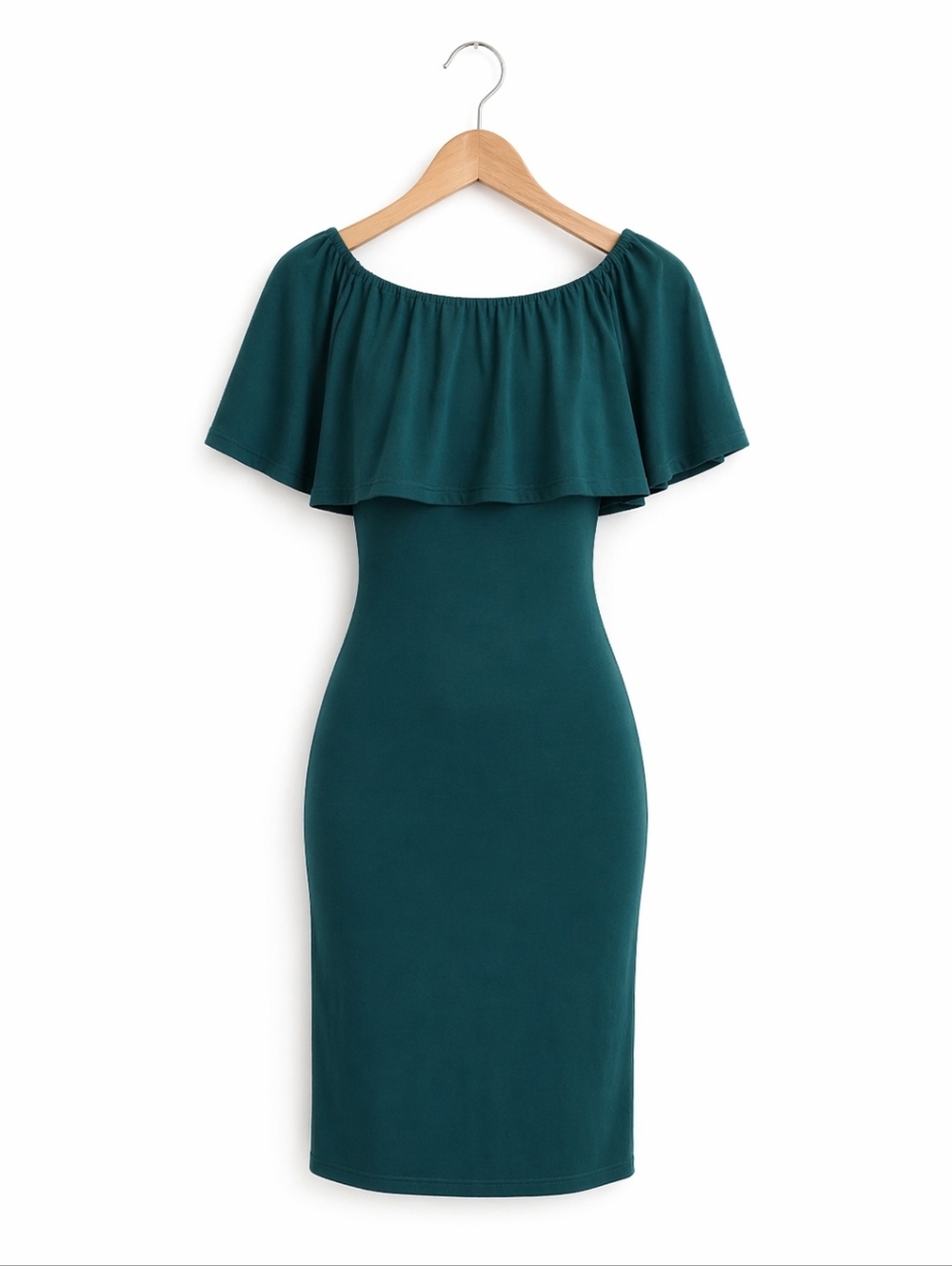 OFF SHOULDER'S Green Dress Small